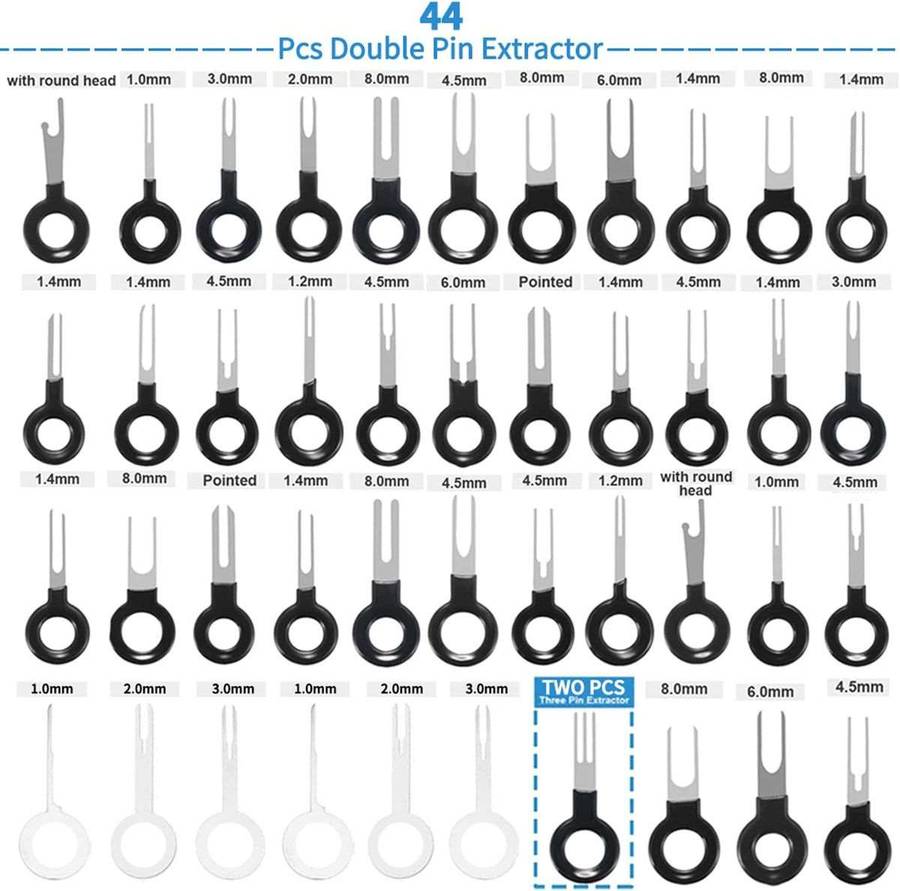 82 Piece Terminal removal Toolkit-Pin Extractor Terminals for Car