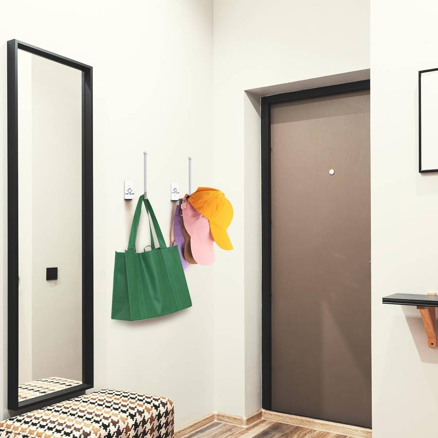 2 Pack Hat Racks Organiser For Baseball Caps Hanger Holder Door Wall - White