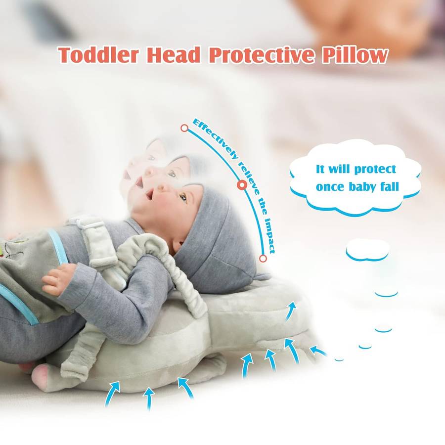 Baby Head Protector Cushion Backpack With Knee Pads For Walking & Crawling
