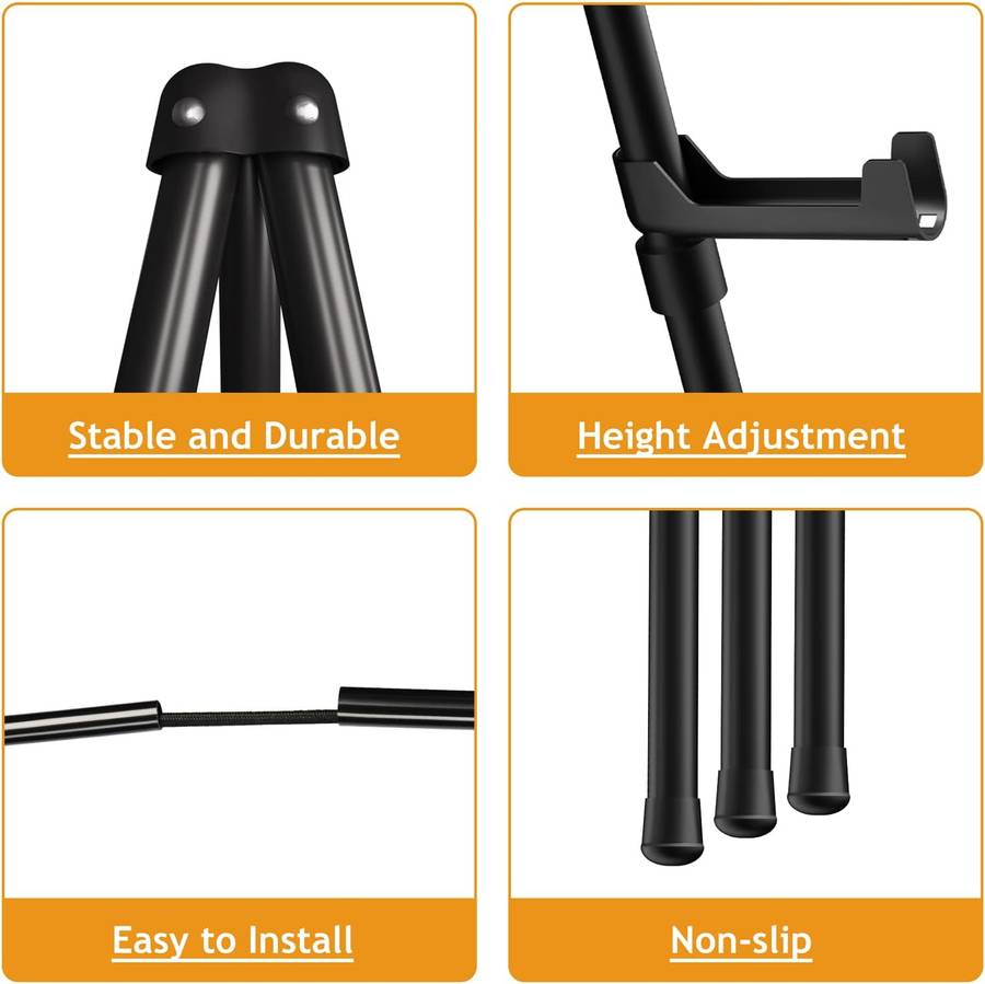 Folding Metal Easel Stand For Welcome Sign Display With Tripod Base-160cm