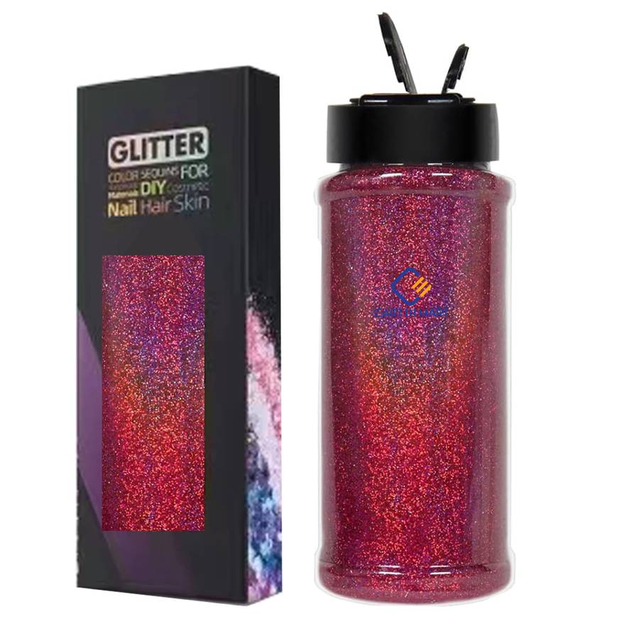 Holographic Ultra Fine Glitter Powder Bulk Laser Sequin For Nail Craft 180g