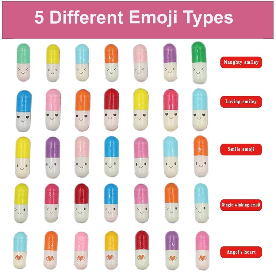 100 Piece Cute Capsule Letter Message In Bottle Love Notes - Sentimental Gift