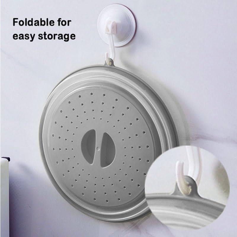 3 Piece Collapsible Microwave Food Splatter Cover, Silicone Mat & Brush