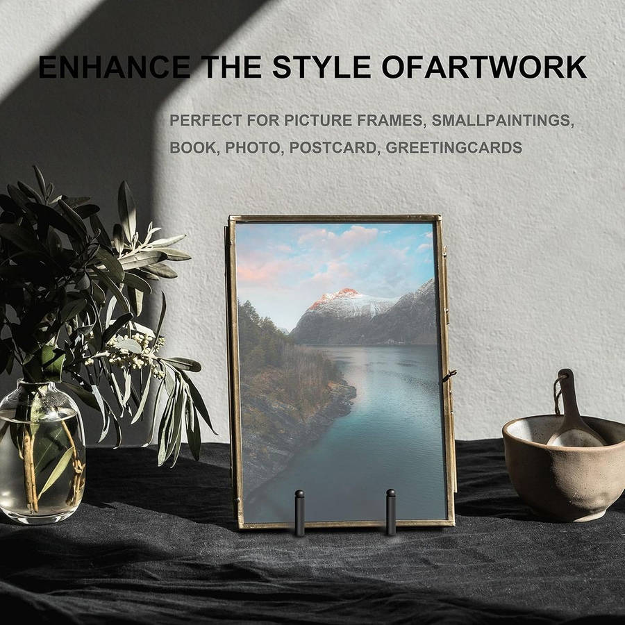 2 Pack Decorative Plate Display Stand For Cook Book Photo Easel -Metal