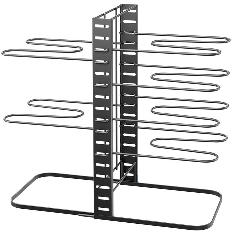 8 Tier Pot And Pan Organiser Rack Adjustable Under Or In Cabinet- 3 Methods