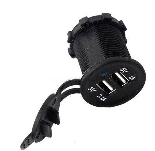 Dual USB power socket - ROUND