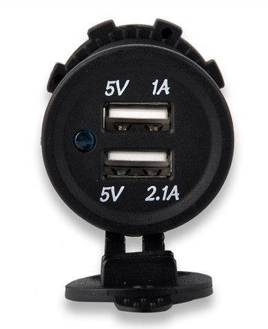 Dual USB power socket - ROUND