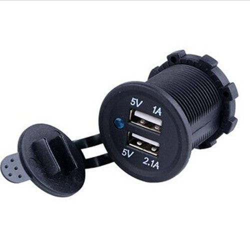 Dual USB power socket - ROUND