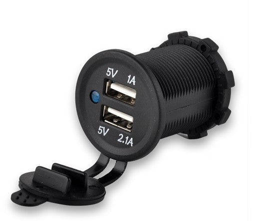 Dual USB power socket - ROUND