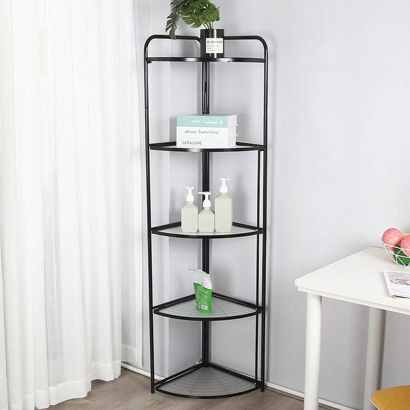 5 Tier Storage Rack Organizer - Stylish Metal 5 Tier Multipurpose Kitchen Shelf Corner Storage Ra...