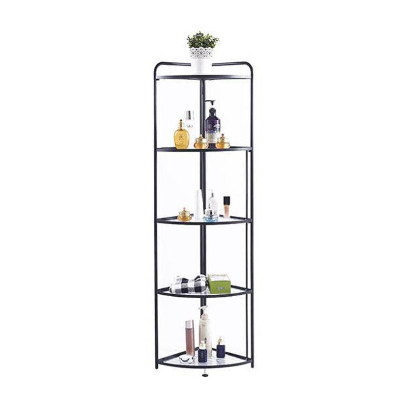 5 Tier Storage Rack Organizer - Stylish Metal 5 Tier Multipurpose Kitchen Shelf Corner Storage Ra...