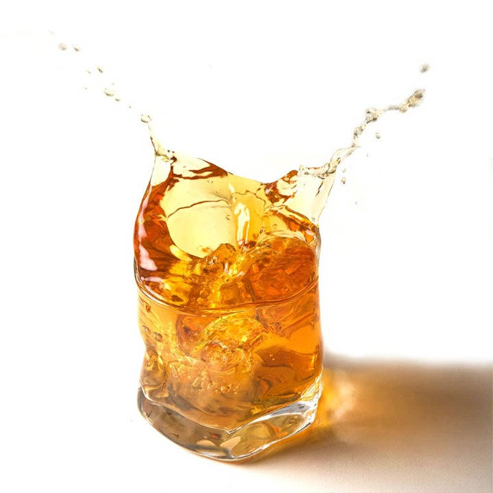 Whiskey Glasses - Set Of 6 Clear Artistic Wave Design Whiskey Glasses