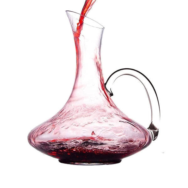 Wine Decanter Carafe - Oblique Opening Design Wine Decanter Carafe with Handle