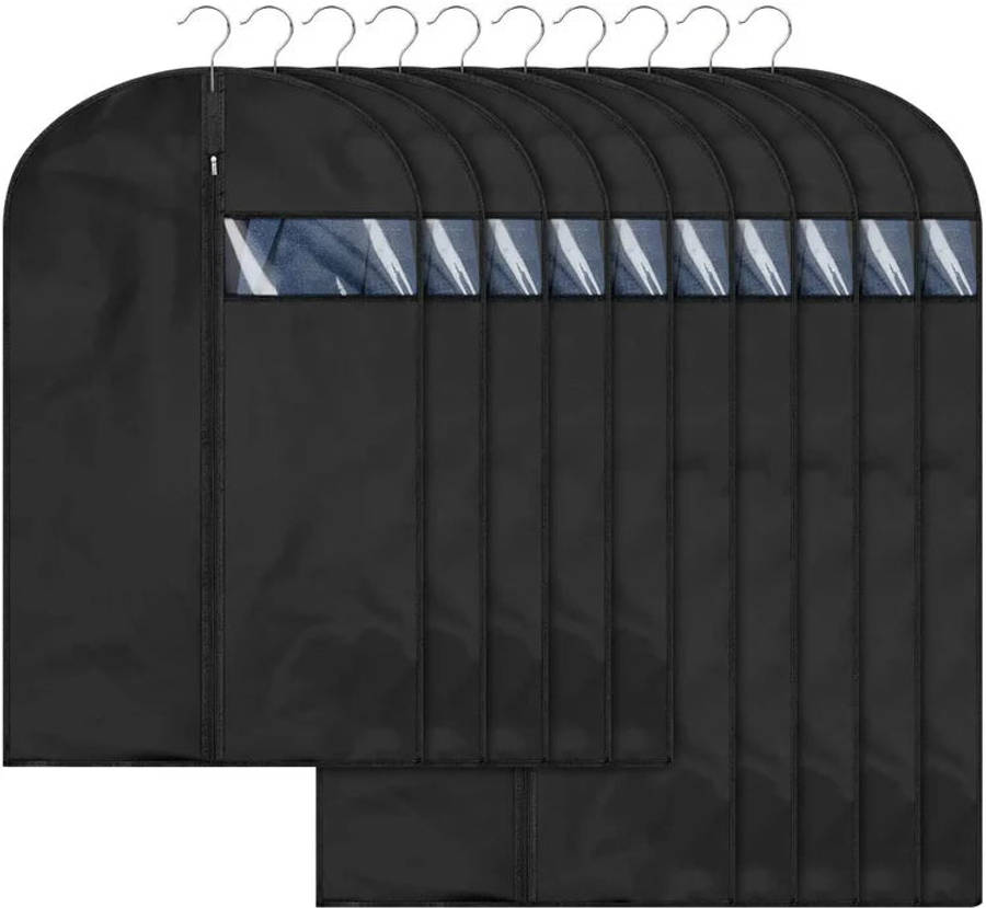 Black Garment Cover with Window - 5 Pack