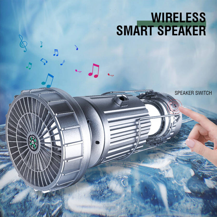 Solar Rechargeable Lantern with Fan ,Speaker and Power Bank