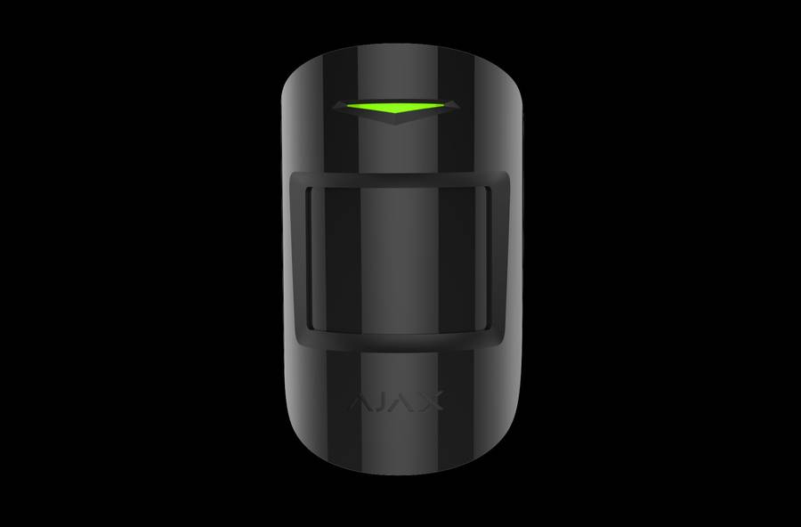 AJAX Security - MotionProtect Plus - Black Wireless Pet Immune Indoor Motion Detector + Thermal F...