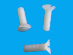 Nylon screw natural slotted counter m3x20mm - debulk 119040016