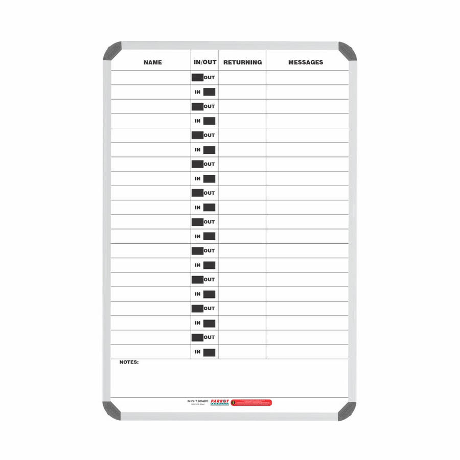 IN/OUT BOARD MAGNETIC 20 PEOPLE 900*600MM