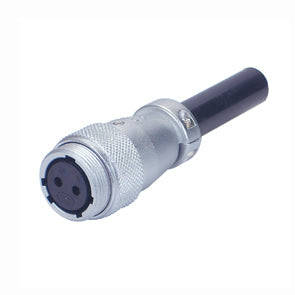 Circular power conn m22 2w socket in-line 202adf