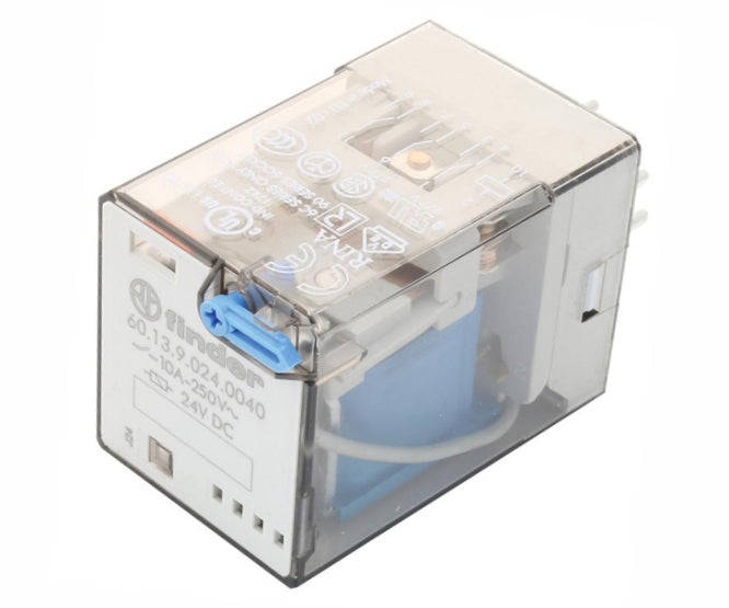 Relay tpdt 10a 24vdc round 11p 60.13.9.024.0040
