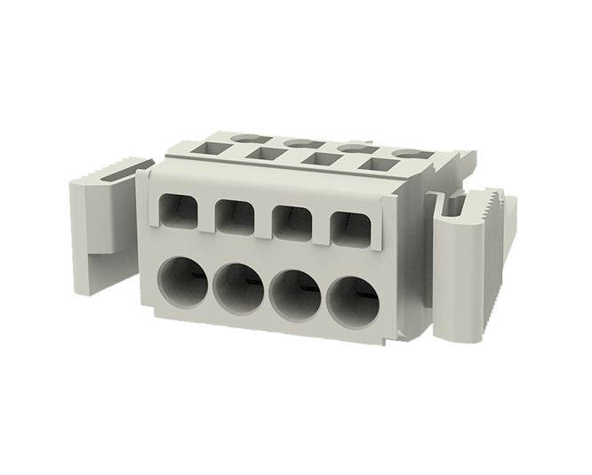 Terminal block 4w plug in press grey 8edgkg-5.08-04p-11-01ah
