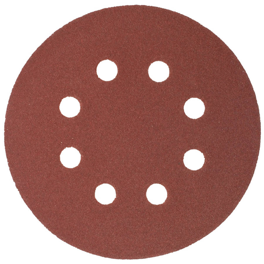 Sanding disc 125mm 120 grit with holes 10/pk hook and loop