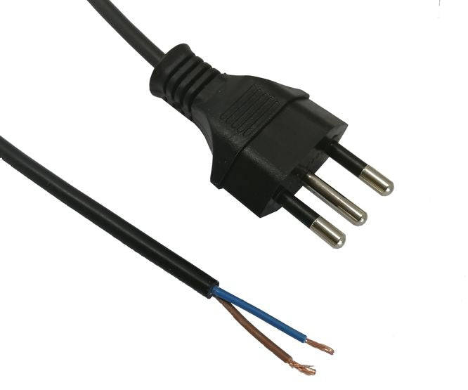 Sa main 3pin plug to open ends lead 1.0m ac-16aoe072bk1