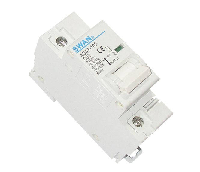 Circuit breaker din 80A 1p 6KA C-CURVE CB-AD47-1-6180