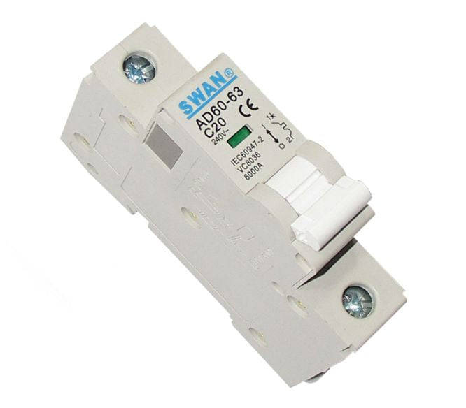 Circuit breaker din 32A 1p 6KA C-CURVE CB-AD60-6132