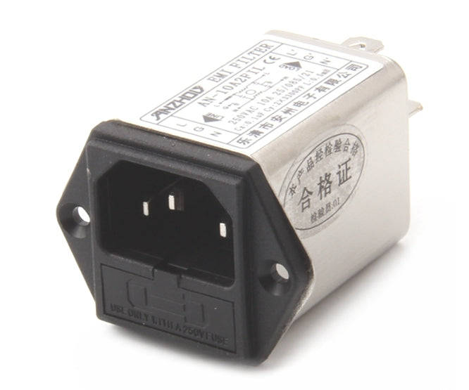 Iec fused power emi filter 10a 250vac an-10a2fil