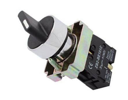 Rotary selector switch 2pos momentary rhs(on)-off spst no pb-adp2-bd41