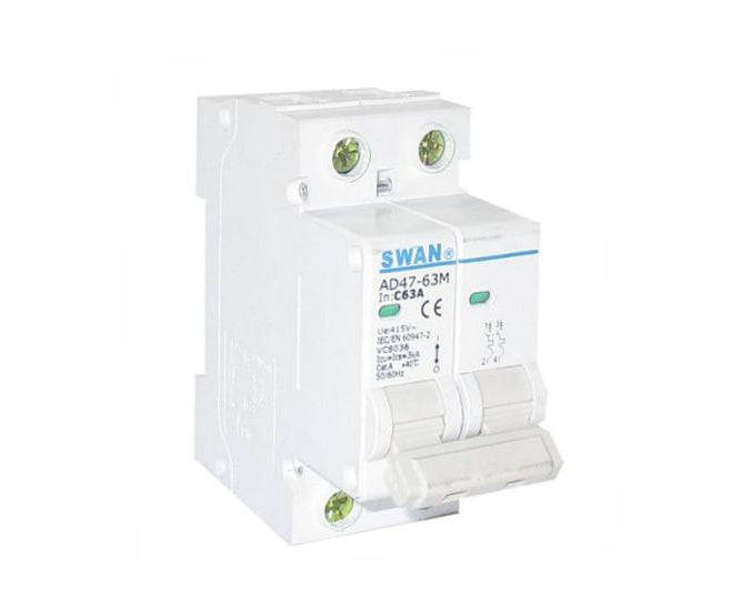 Circuit breaker din 25A 2P 3KA C-CURVE CB-AD47M-3225