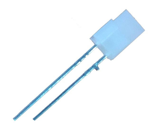 Rectangular led 1x5mm cl-green 50mcd led-3-cl-gr
