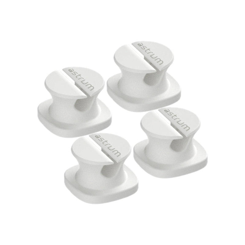 CO060 Mini Cable Organizer Clips  4 Piece Set for Cable Management-White