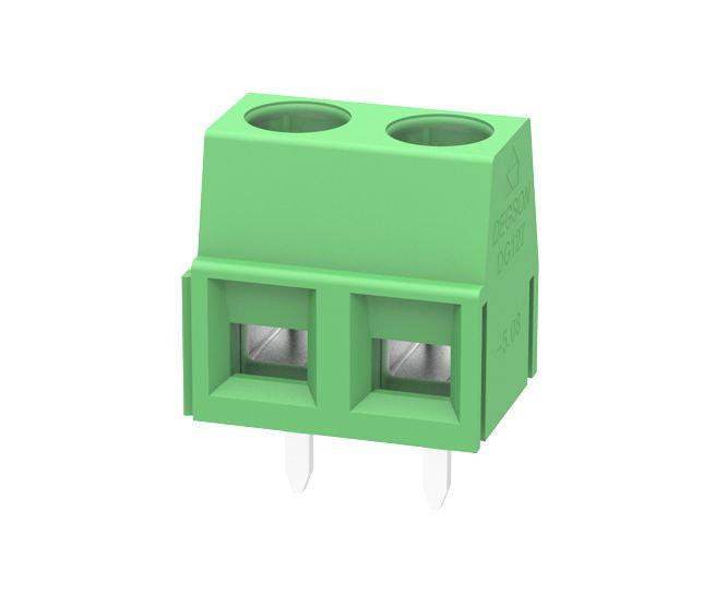 Terminal block pcb 2w 5.08 str green dg127-5.08-02p-14-00a(h)