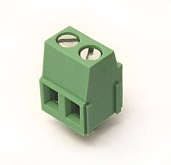 Terminal block str 2w 5.00 green pcb dg500-5.0-02p-14-00a(h)