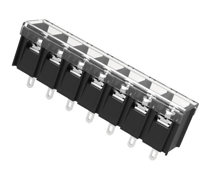 Barrier terminal block 6w p=10 solder tag dg58h-b-06p-13-00a(h)