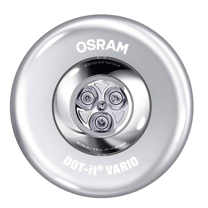 Emergency bat operated led spot light silver dot-it-linvario-sl