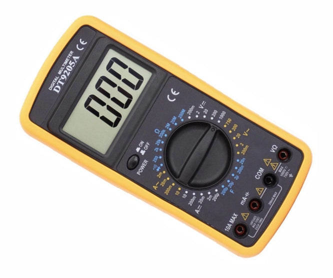 Hand held digital multimeter 10a cat ii 600v dt9205a(ce)