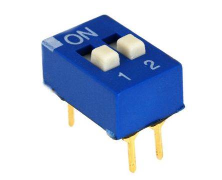 Dip switch spst 2-pole 6.7mm pcb edg102s
