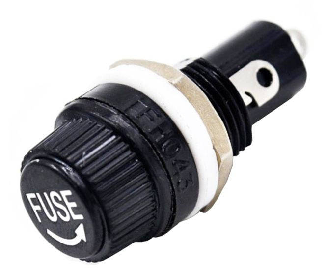 Keyed fuse holder panel mount 6x32mm fh043-6x32