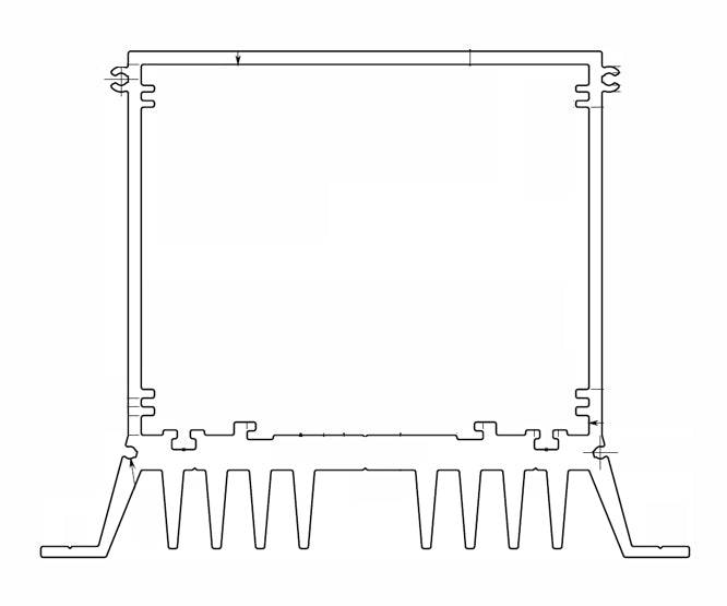 Aluminium profile black anod. 149x116x3000mm h11859-6063t6-3m-25ublk