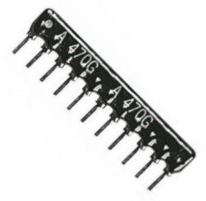 Network sil 11-pin 10-res 100k hra-a11-104-g