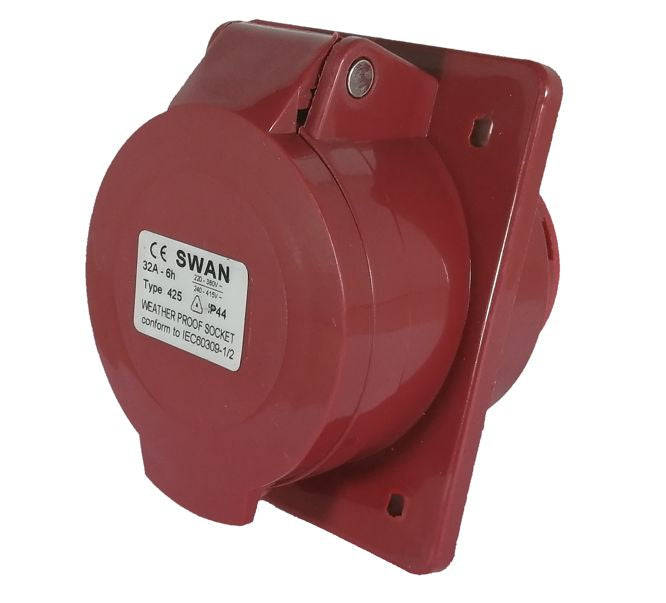 Socket panel sloping 32A 3p E 380V IP67 IPS-CE-4242