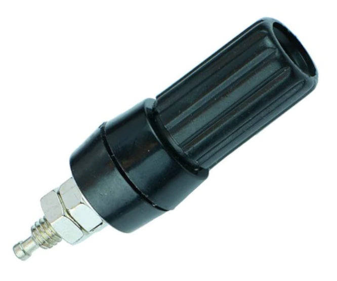 Socket banana 4mm black l=47mm k2076-bk