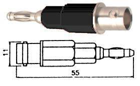 Adapter banana-plug to bnc-socket k2149-bk