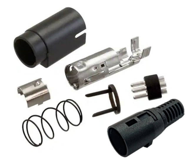 Plug circular in-line 4w 6mm tail unassembled kppx-4p