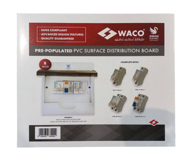 Self adhesive LABEL- waco wr db 8W surf 210x185mm LBL-SWAN-WR-8W-SURF
