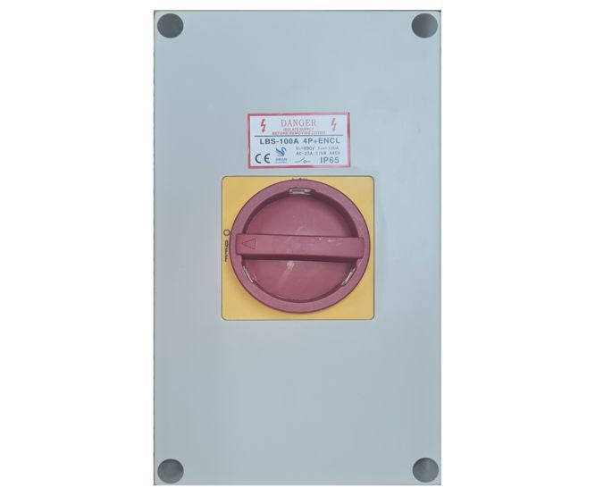 Enclosed load break / isolator switch 100A 4p LBS-100A-4P+ENCL