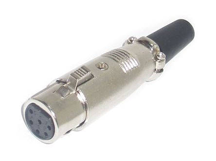 Socket in line 6-way xlr m5909f